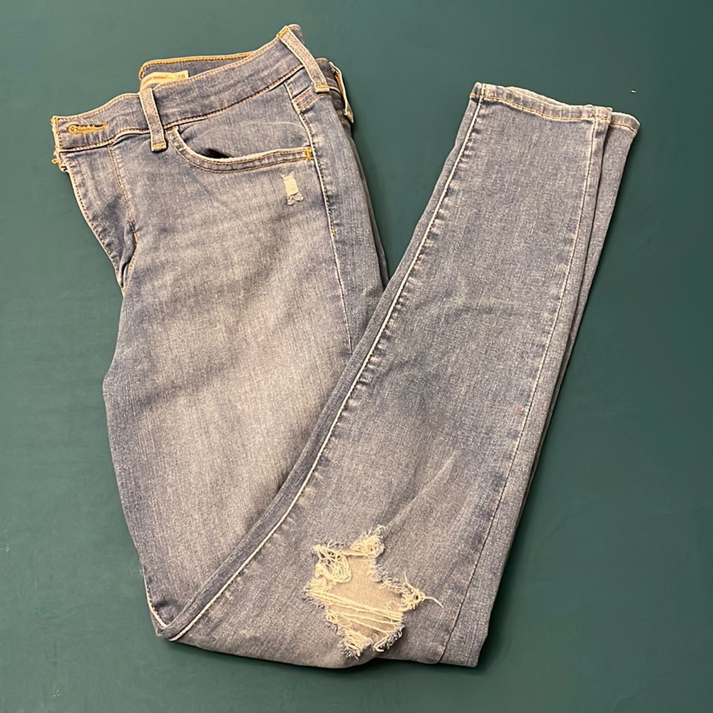 Levi high waisted super skinny jeans